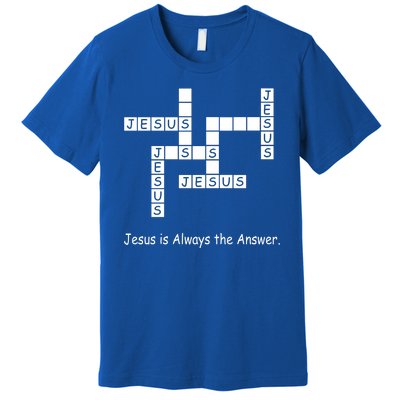 Jesus Is Always The Answer Christianity Crossword Premium T-Shirt