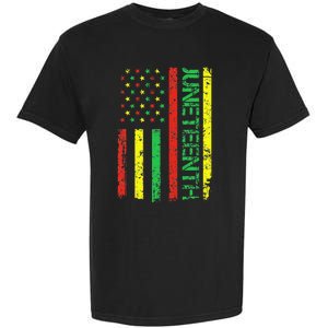 Juneteenth in a Flag for black history day Garment-Dyed Heavyweight T-Shirt