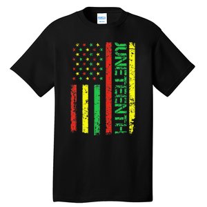 Juneteenth in a Flag for black history day Tall T-Shirt