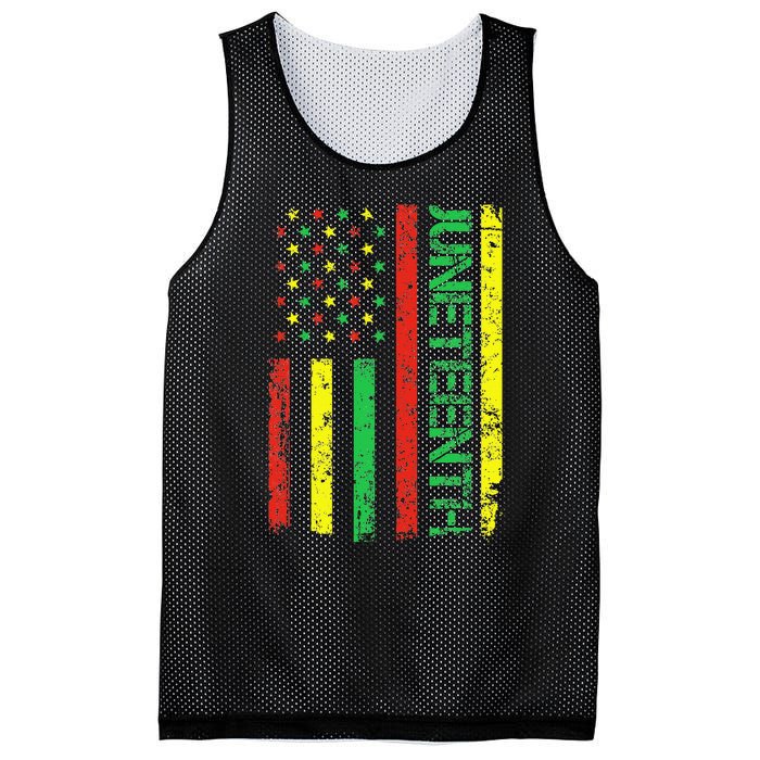 Juneteenth in a Flag for black history day Mesh Reversible Basketball Jersey Tank