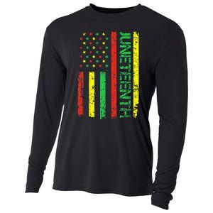 Juneteenth in a Flag for black history day Cooling Performance Long Sleeve Crew