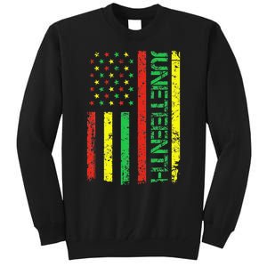 Juneteenth in a Flag for black history day Tall Sweatshirt