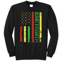 Juneteenth in a Flag for black history day Tall Sweatshirt