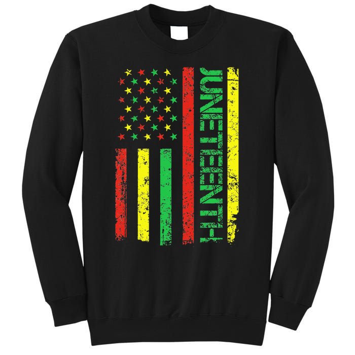 Juneteenth in a Flag for black history day Tall Sweatshirt