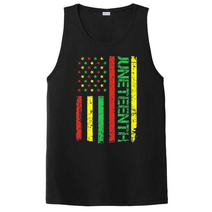 Juneteenth in a Flag for black history day PosiCharge Competitor Tank