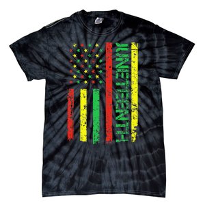 Juneteenth in a Flag for black history day Tie-Dye T-Shirt