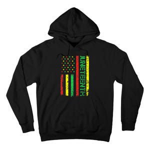 Juneteenth in a Flag for black history day Tall Hoodie