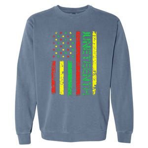 Juneteenth in a Flag for black history day Garment-Dyed Sweatshirt