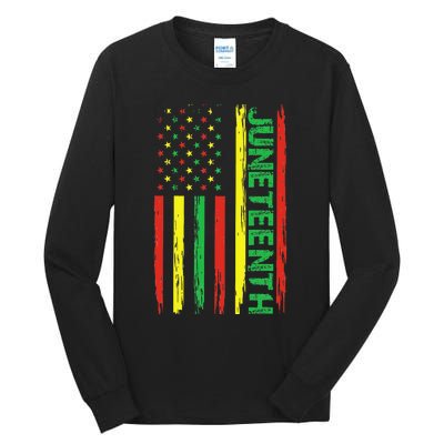 Juneteenth In A Flag For Black History Day Tall Long Sleeve T-Shirt