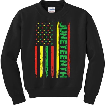 Juneteenth In A Flag For Black History Day Kids Sweatshirt