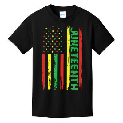 Juneteenth In A Flag For Black History Day Kids T-Shirt