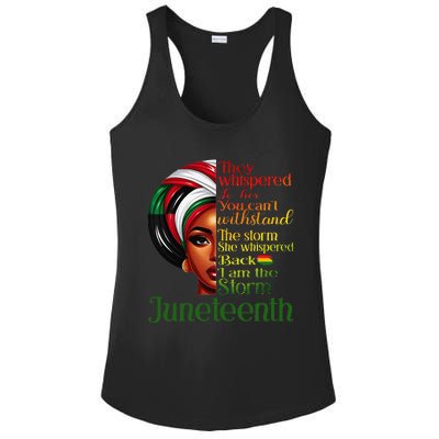 Juneteenth I Am The Storm Black Women Black History Month Ladies PosiCharge Competitor Racerback Tank