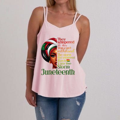 Juneteenth I Am The Storm Black Women Black History Month Women's Strappy Tank