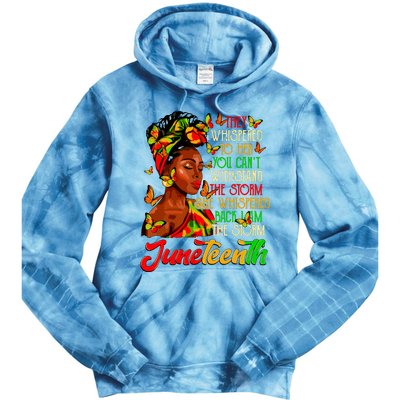 Juneteenth I Am The Storm Black Women Black History Month Tie Dye Hoodie