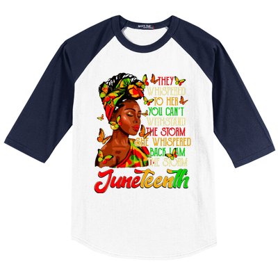 Juneteenth I Am The Storm Black Women Black History Month Baseball Sleeve Shirt