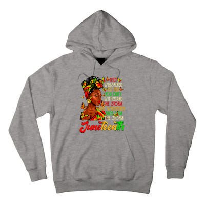 Juneteenth I Am The Storm Black Women Black History Month Tall Hoodie