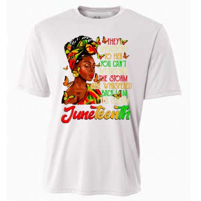 Juneteenth I Am The Storm Black Women Black History Month Cooling Performance Crew T-Shirt