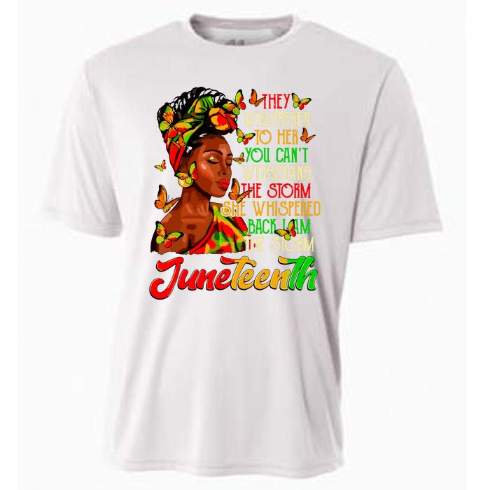 Juneteenth I Am The Storm Black Women Black History Month Cooling Performance Crew T-Shirt