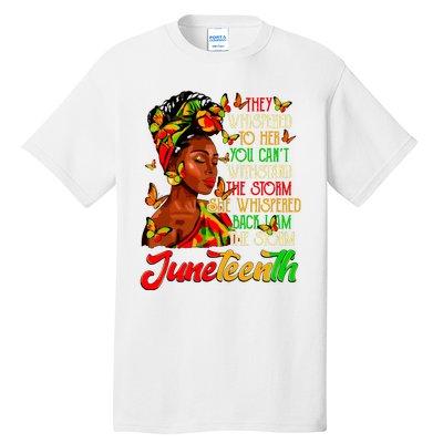 Juneteenth I Am The Storm Black Women Black History Month Tall T-Shirt