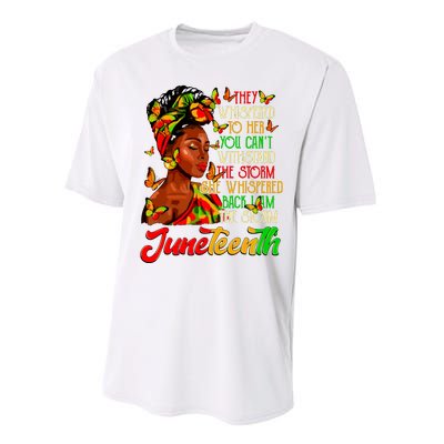 Juneteenth I Am The Storm Black Women Black History Month Performance Sprint T-Shirt