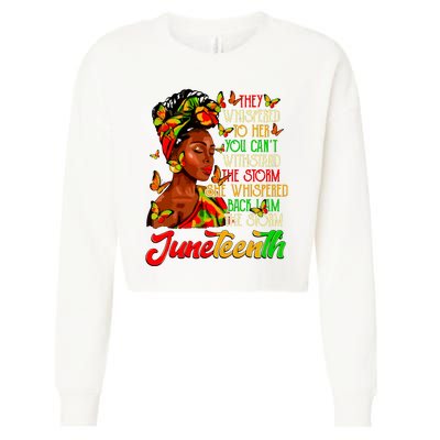 Juneteenth I Am The Storm Black Women Black History Month Cropped Pullover Crew