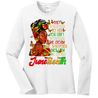 Juneteenth I Am The Storm Black Women Black History Month Ladies Long Sleeve Shirt