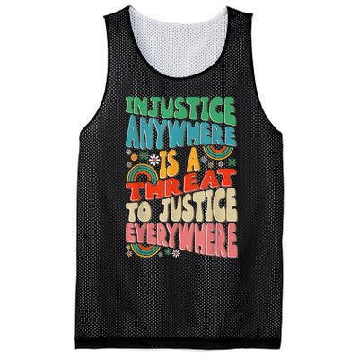 Juneteenth Injustice Anywhere Threat To Justice Everywhere Mesh Reversible Basketball Jersey Tank