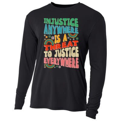 Juneteenth Injustice Anywhere Threat To Justice Everywhere Cooling Performance Long Sleeve Crew