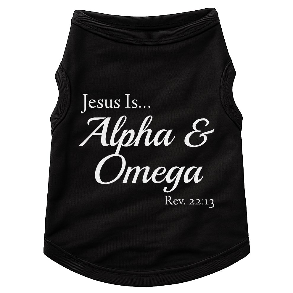 Jesus Is Alpha & Omega Revelation 2213 Doggie Tank