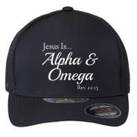 Jesus Is Alpha & Omega Revelation 2213 Flexfit Unipanel Trucker Cap