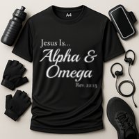 Jesus Is Alpha & Omega Revelation 2213 Cooling Performance Crew T-Shirt