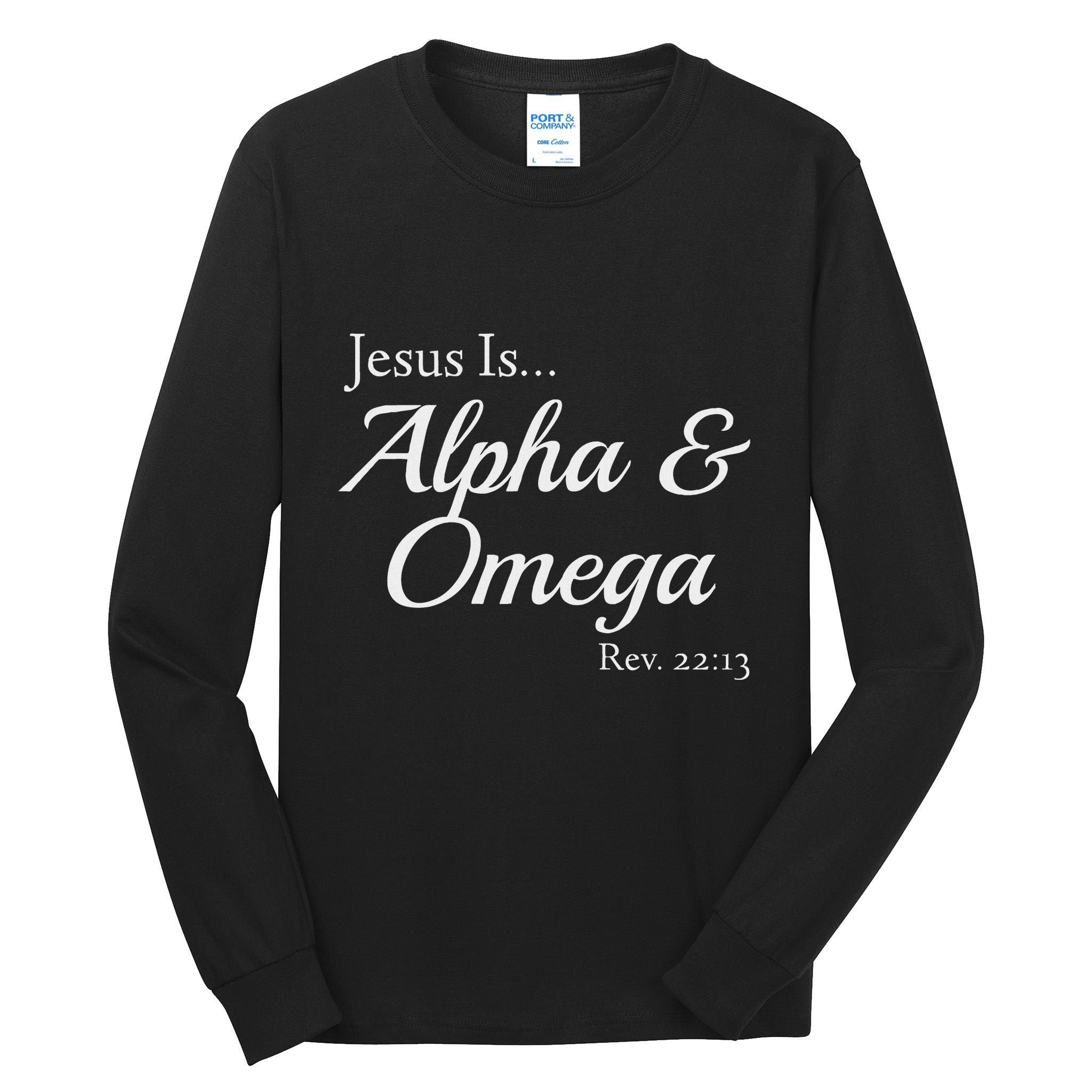 Jesus Is Alpha & Omega Revelation 2213 Tall Long Sleeve T-Shirt