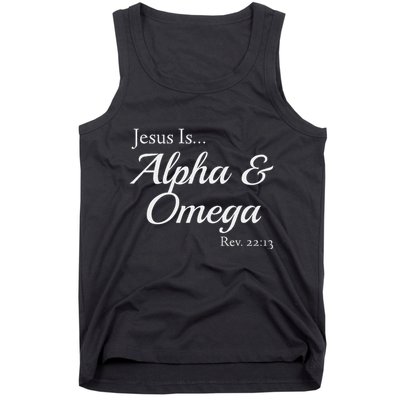 Jesus Is Alpha & Omega Revelation 2213 Tank Top