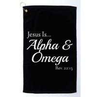 Jesus Is Alpha & Omega Revelation 2213 Golf Towel
