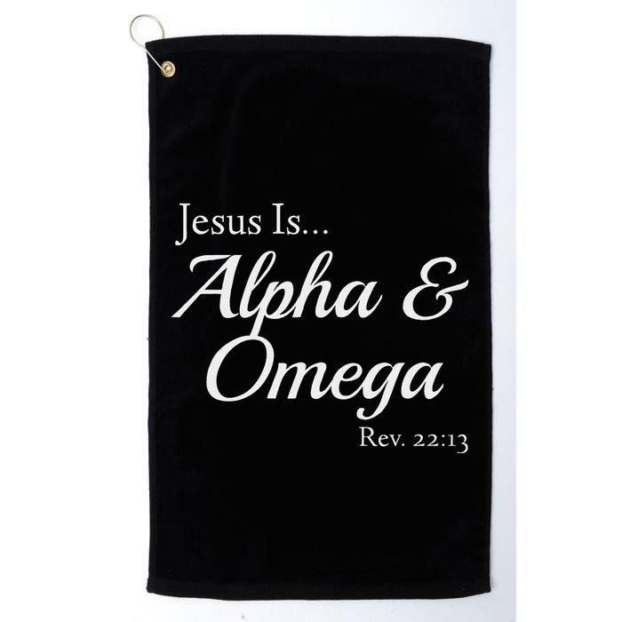Jesus Is Alpha & Omega Revelation 2213 Golf Towel