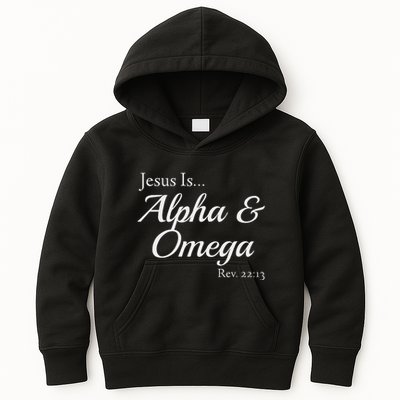 Jesus Is Alpha & Omega Revelation 2213 Kids Hoodie