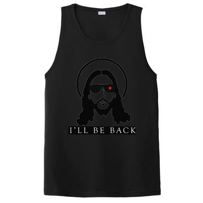 Jesus Ill Be Back Funny Christian Jesus Christ Gift PosiCharge Competitor Tank