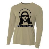 Jesus Ill Be Back Funny Christian Jesus Christ Gift Cooling Performance Long Sleeve Crew