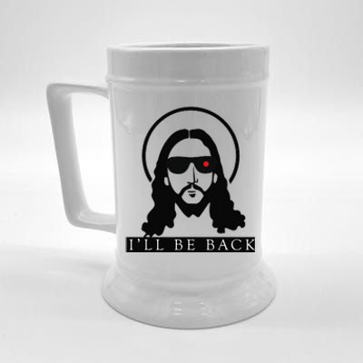 Jesus Ill Be Back Funny Christian Jesus Christ Gift Beer Stein