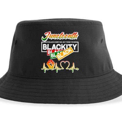 Juneteenth I'm Black Every Day But Today I'm Blackity Black Sustainable Bucket Hat