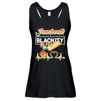 Juneteenth I'm Black Every Day But Today I'm Blackity Black Ladies Essential Flowy Tank