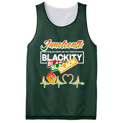Juneteenth I'm Black Every Day But Today I'm Blackity Black Mesh Reversible Basketball Jersey Tank