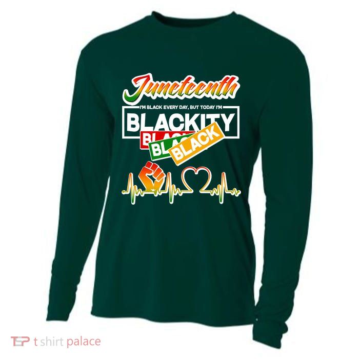 Juneteenth I'm Black Every Day But Today I'm Blackity Black Cooling Performance Long Sleeve Crew