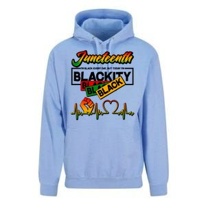 Juneteenth I'm Black Every Day But Today I'm Blackity Black Unisex Surf Hoodie