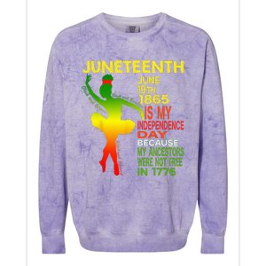 Juneteenth Independence Black Dancer Girl Ballerina Colorblast Crewneck Sweatshirt