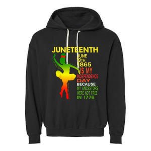 Juneteenth Independence Black Dancer Girl Ballerina Garment-Dyed Fleece Hoodie