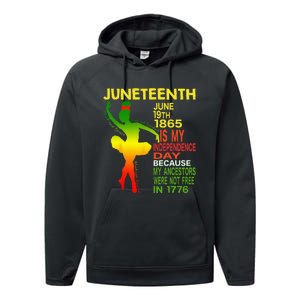 Juneteenth Independence Black Dancer Girl Ballerina Performance Fleece Hoodie