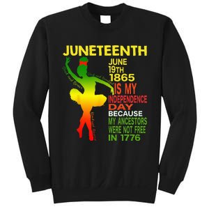 Juneteenth Independence Black Dancer Girl Ballerina Sweatshirt