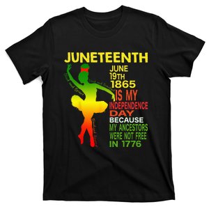 Juneteenth Independence Black Dancer Girl Ballerina T-Shirt