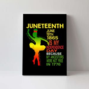 Juneteenth Independence Black Dancer Girl Ballerina Canvas